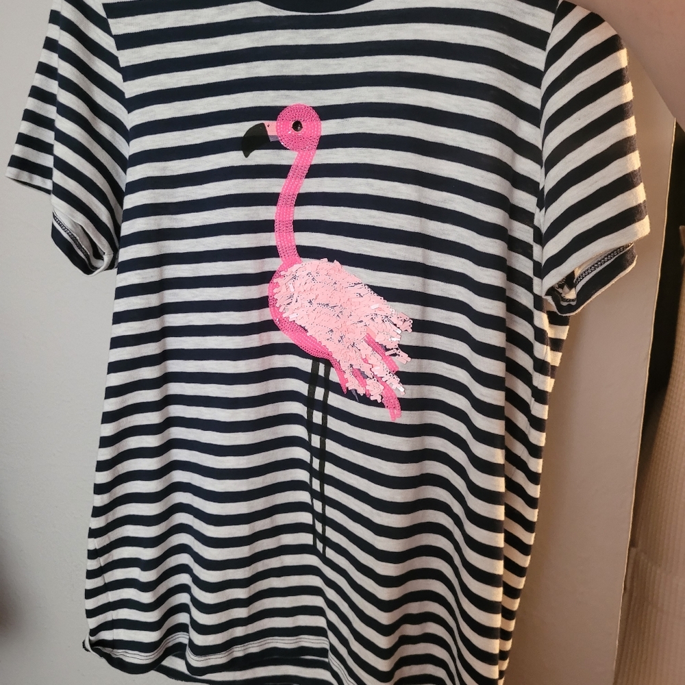 Women's Large J Crew Navy striped shirt
